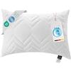 Sei Design®, Classic Dream, cuscino in microfibra, colore bianco, trapuntato, Microfibra, bianco, 40x60