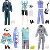 Carreuty 16 vestiti e accessori per Ken 12 pollici: 6 top + 6 pantaloni + 6 paia di scarpe + occhiali + calcio + trofei + tavola da surf