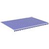vidaXL Tessuto di Ricambio per Tenda da Sole Blu e Bianco 5x3,5 m