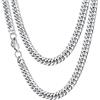 ChainsHouse 7mm Miami Cuban Link Collana Catene in acciaio inossidabile per uomo Donna 22 pollici Invia confezione regalo