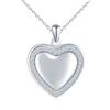VIKILEE Cuore Portafoto Medaglione Collana Argento 925 Donna Ragazze Collana di Foto Personalizzata con Scintillante Zirconi Ciondolo Portafoto Collane Amore Regali per Fidanzata Moglie Figlia Argento
