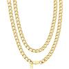 Bandmax Collana Maglia Cubana Uomo Donna, Oro Collana Catena Acciaio Uomo 50 cm, 6 mm Robusta Grande Collana Cubana Uomo, Chain Man Hip Hop