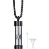 Richsteel Ceneri Urna Collana Commemorativa Forma a Clessidra Ciondolo per sempre nel mio cuore con Strumenti di Riempimento