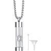 Richsteel Ala di Rose Collana di Urna Impermeabile in Rilievo Collana Personalizzata con Nome Inciso Albero della Vita Antiallergico Cremazione Commemorativa Ricordo con Piccolo Imbuto