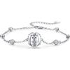 KINGWHYTE Braccialetto con animali, in argento Sterling 925, con riccio, regolabile, idea regalo di compleanno, per donne e ragazze