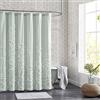 Peri Home Tenda da doccia in 100% cotone per bagno, 183 x 183 cm, in ciniglia verde