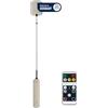 REV Lampada a sospensione a batteria, 130 lm, dimmerabile, 3 colori, timer 1-4H, regolabile in altezza (37-163 cm), lampada a sospensione con telecomando, ideale come lampada da comodino senza