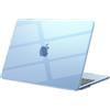 eleger Cover compatibile con MacBook Air 13 pollici M5 A3449 M4 A3240 M3 A3113 M2 A2681[Corrisponde alla Colore del Mac], uscita 2026 2025 2024 2022, Custodia dura per Mac 13.6, Celeste trasparente