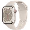 ELETTRONEO C1 Cinturino per Apple Watch Ultra 3 2 49mm, Serie 11 10 46mm, 9 8 7 45mm 41mm, SE 6 5 4 44mm 40mm, 3 2 1 42mm 38mm Donna Uomo Band Bracciale Sport Silicone, Luce stellare