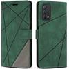 SONWO Cover per Oppo Realme GT Master Edition Custodia, Flip Caso in PU Pelle Case Cover Premium Portafoglio Custodia per Oppo Realme GT Master Edition, Supporto Stand, Slot per Schede, Verde