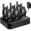 Retevis H777H Walkie Talkie, Radio Bidirezionale con Caricabatterie a Sei Vie, Display Nascosto, Durata della Batteria 19H, VOX, Ricetrasmittenti per Scuola, Supermercato, Ristorante (Nero, 6 Pezzi)