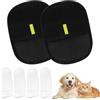 JASFLY 2 Pezzo Guanto Peli Gatto, Riutilizzabile Pet Hair Remover, Guanto Togli Peli Gatto con 2 Coppie di Dita per la Pulizia per Divani, Mobili e Tappeti