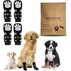 Rynvarl Calzini Antiscivolo per Cani con Cinturino Regolabile - Set da 4 Calze in Cotone, Protezione per Zampe Ideale per Interni, Esterni e Ferite, Taglia S per Cani Piccoli e Grandi (Nero, S)