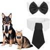 Ouligay 2 papillon regolabile per cani, gatti, animali domestici, matrimonio, collare formale, costume per cani e gatti, cravatta, collare per piccoli cuccioli, gattini, matrimonio, compleanno