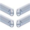 Flintronic Guarnizione Doccia Sottoporta 40cm, Perfetto per Porte in Vetro da 6-8mm, Guarnizione Box Doccia Durevole, con Bordo in Gomma Extra Spesso, di Perdite, per Tutti i Tipi di Doccia(4 Pezzi)