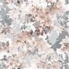 VEELIKE Carta da Parati Floreale Grigio Rosa Acquerello Pellicola Adesiva per Mobili Fantasia Vintage Carta Adesiva Fiori Shabby Carta da Parati Foglie Camera da Letto Soggiorno Bango 44.5cm×300cm