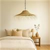 Generico Paralume Lampadario a Sospensione in Paglia Artigianale Marocchino: Stile Etnico, Illuminazione Naturale e Accogliente 2404251300 Vimini Rattan Palma Bamboo Fibre Naturali