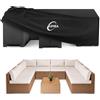 Kipiea Coperture per Mobili da Giardino Impermeabile, 420D Coperture per Tavoli Mobili da Esterno Antivento, Coperture per Tavoli e Sedie da Cortile Quadrato, Anti-UV, Anti-Strappo- 300x300x71cm