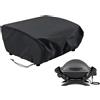 Azatemgo copertura barbecue in tessuto oxford 420D - impermeabile, anti-UV e antipolvere - nero - per Weber Q200/Q220/Q240/Q2000 Serie(84 x 60 x 32 cm)