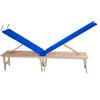 La Posturale Panca Posturale in Legno Standard con Gambe (blu)