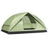 Outsunny Tenda da Campeggio Famigliare per 3 Persone, Tenda da Trekking a Cupola Impermeabile 3000mm con Porta di Ricarica, Tasche, Gancio per Lanterna e Borsa di Trasporto, Verde