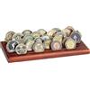 Cokritsm Military Challenge Coins Display Holder in legno massello 6 file Rack Case contiene 42 monete Challenge Coins Stand Challenge Coin Display Collector Holder Marrone scuro