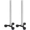 COM-FOUR® 2x Portarotolo da cucina in piedi con base a ventosa | Portarotolo di carta per la cucina - Portarotolo in acciaio inox - 31 cm