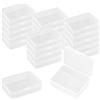 WYAN 21 Pezzi Piccolo in Plastica Trasparente, Quadrato chiaro contenitori di plastica con coperchi, l'organizzatore Box, Mini Scatola Porta Oggetti per perline, tappi per le orecchie(65 * 46 * 20mm)
