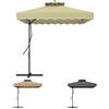 Outsunny Ombrellone a Braccio Doppio Tetto e Apertura Manovella 2.5x2.5m