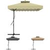 Outsunny Ombrellone a Sbalzo Doppio Tetto e Apertura a Manovella 2.5x2.5m