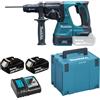 Makita DHR243RTJ - Martillo ligero 24mm 18V litio 5,0 Ah makpac