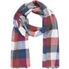 Lindenmann sciarpa/sciarpa tessuta uomo 100% cotone, sciarpa da uomo, blu-rosso
