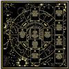 BOXOB Tovaglia per Tarocchi, 63x63 cm Quadrata Flanella Stella Totem Altare Pendolo Tappetino Sacro Divinazione per Lettura di Carte Stregoneria Magia Rituali Spirituali Forniture