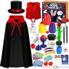 DINORUN Giochi di Magia per Bambini Giochi Bambini con Cappello Magico & Istruzioni & Costume da Mago per Bambini - Gioco di Ruolo Immaginario, Regalo Bambini 6 7 8 9 10 11 12 Anni