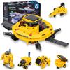 Forhome 6 in 1 Giocattoli robotici solari,6 in 1 Giocattoli Educativi,Energia Solare Robot,DIY Robot Giocattoli Solari,Spazio Esplorazione della luna Giocattoli,per Bambini 8-14 Anni (Amarillo)