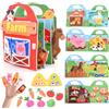 Gerbala Libro Montessori Interattivo 1 Anno, Quiet Book Sensoriale Educativo Giochi,Busy Board Regalo Bimbo Bimba, Regali per Ragazze e Ragazzi (A)