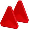 DARKGUARD 2xCatarifrangenti Triangolare Posteriori Rossi,Autoadesivo,E Omologato,150x10x135mm(LxWxH), Triangolo Riflettore Posteriore Rosso per Caravan Furgoni（Rosso-Triangolare-Autoadesivo-2Pezzi）