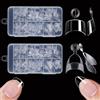 JHXhhthongtong Mezza Copertura False Nails Tips Decorazioni, Mezza Copertura Chiodi di Mandorla（240Pcs）& Piccoli Giacconi Unghie Quadrate（240Pcs）, Mandorle Unghie Preformate XS Chiodi Quadrate, per Salone Manicure