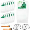 Focenat 12 Sacchetti per folletto vk140 vk150 con 2 Filtri 2 pennello pulito, Sacchetti compatibili in microfibra per Aspirapolvere Folletto VK140 e VK150, filtraggio a 5 strati antipolline per pelo animali