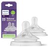 AVENT Philips Avent Tettarella Natural Response con valvola anticolica, flusso lento (flusso 2), confezione da 2, SCY962/02