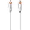 AudioQuest Greyhound Subwoofer Cavo RCA PVC Bianco/Grigio 2,00 m