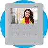 CAME Videocitofono vivavoce PLX V di colore bianco con tasti soft-touch display LCD da 5 4 tasti per chiamate intercomunicanti o comandi ausiliari per gestione accessi e comunicazione a casa