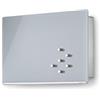 Blomus 65365, Cassetta portachiavi/Pannello magnetico in vetro Velio, Grigio (Grau)