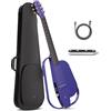 Enya Set Chitarra Elettrica Acustica - Chitarra NEXG 2 Base in Fibra di Carbonio Professionale Viola 38 Pollici Smart Aduio Guitar per Adulti Bambini Principianti Viaggio Casa Scuola Festa Concerto