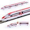 VBACALA 4 Pezzi Treno Bambini Treno Giocattoli Ferroviari,treno Con Collegamento Magnetico Treni Per Binari Di Legno,Locomotiva Con Potenza Di Trazione 2 Locomotive Compatibile Con Vagoni Ferroviari