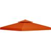 EasyComfort Copertura per Gazebo 3x3 m a 2 Livelli in Poliestere Resistente con 8 Fori di Drenaggio, Rosso Ruggine