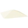 EasyComfort Copertura per Gazebo 3x3 m da Giardino con 8 Fori di Drenaggio, in Tessuto Oxford 600D, Bianco Crema