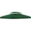 EasyComfort Copertura per Gazebo 4x3 m a 2 Livelli in Poliestere con Cinghie e 10 Fori di Drenaggio, Verde