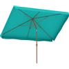 EasyComfort Ombrellone da Giardino 2x3 m con Apertura a Manovella, Inclinabile e Anti UV 50+, Turchese
