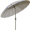 EasyComfort Ombrellone da Giardino e Terrazza 2.5x2.5 m a Manovella con 18 Stecche e Inclinabile, Grigio
